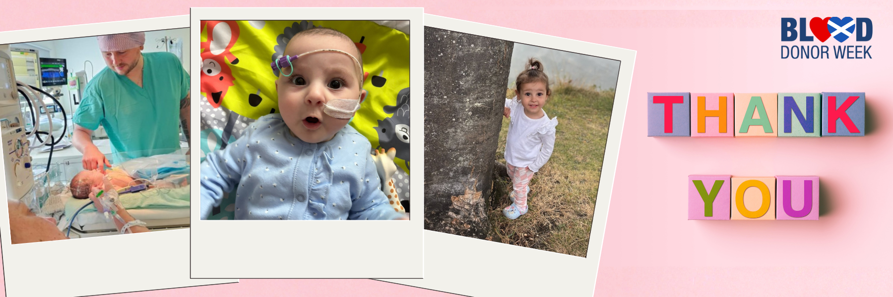Thank you messages and collage of pictures of Ada